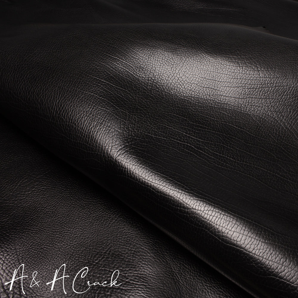 ANILINE SHRUNKEN BABYCALF - BLACK - 1.0/1.2mm