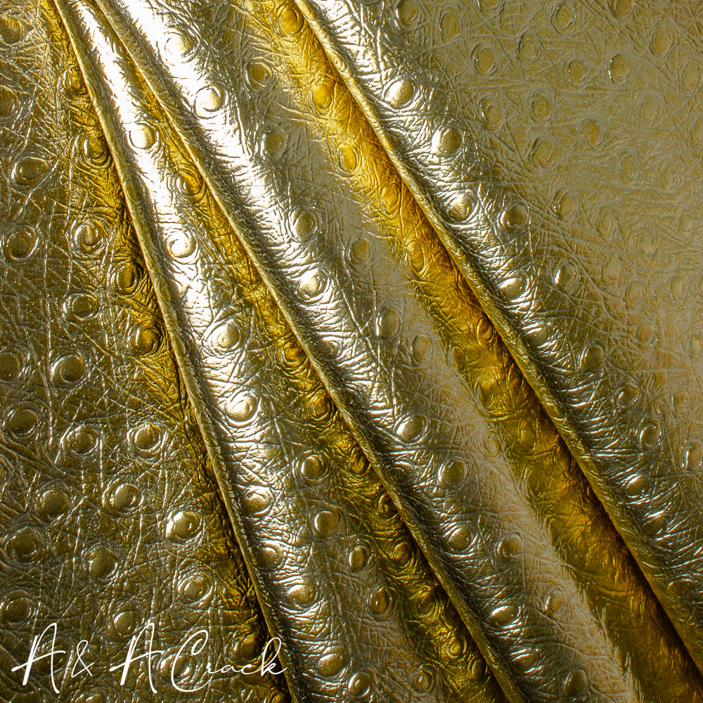 GLACE KID OSTRICH - FOIL GOLD - 0.7/0.9mm