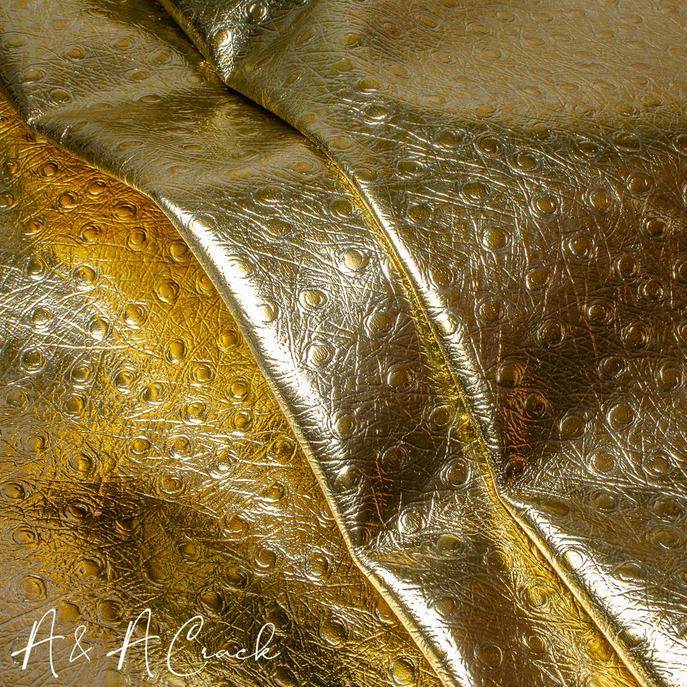 GLACE KID OSTRICH - FOIL GOLD - 0.7/0.9mm