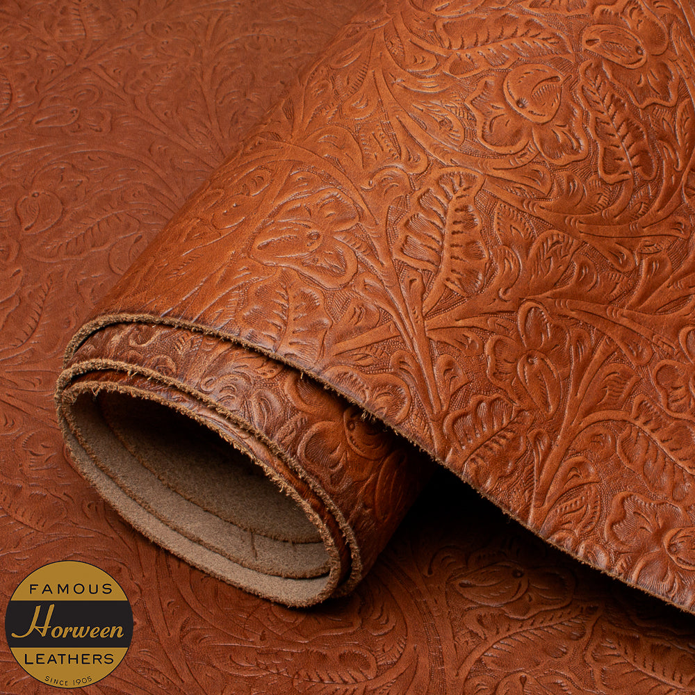 HORWEEN DUBLIN WESTERN FLORAL - ENGLISH TAN LEATHER - 2.0/2.2mm