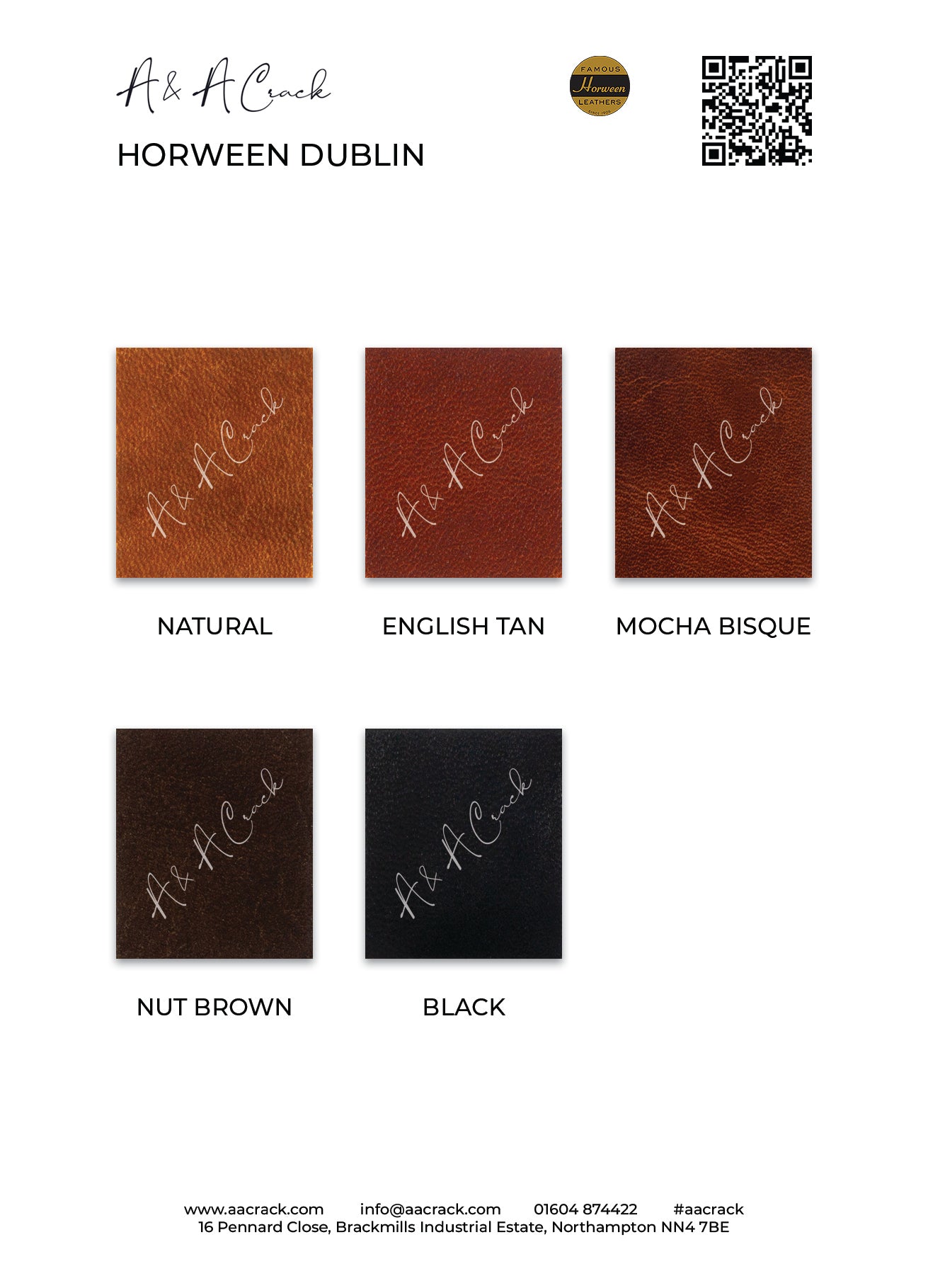 HORWEEN DUBLIN - COLOUR CARD
