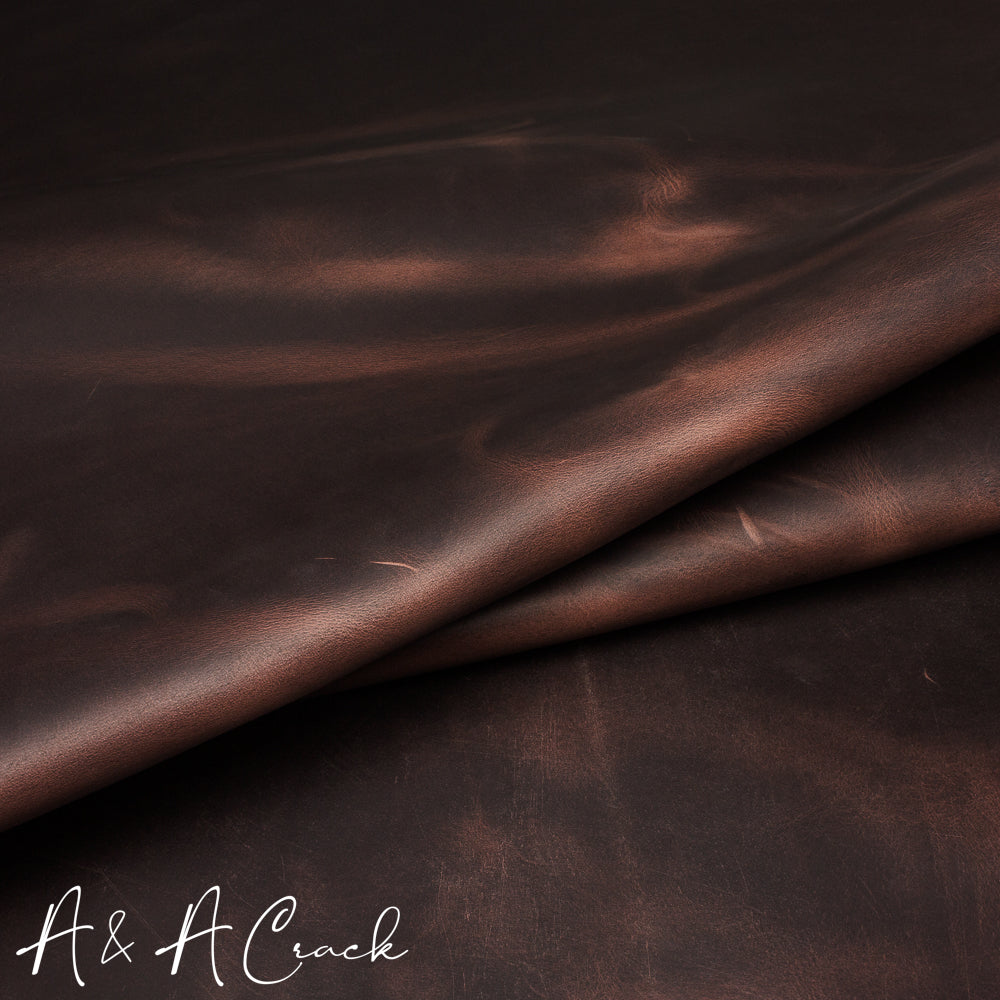 VEG TAN CRAZY HORSE SIDES - PRALINE - 1.7/1.9mm