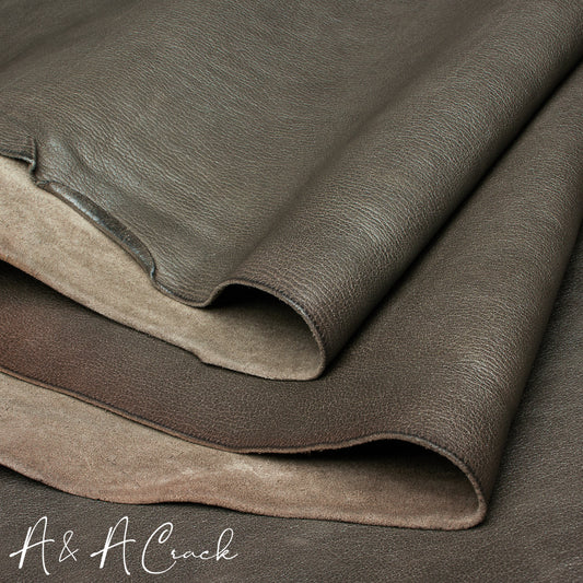 VEG TAN SHRUNKEN HORSE - GREY - 1.2/1.4mm