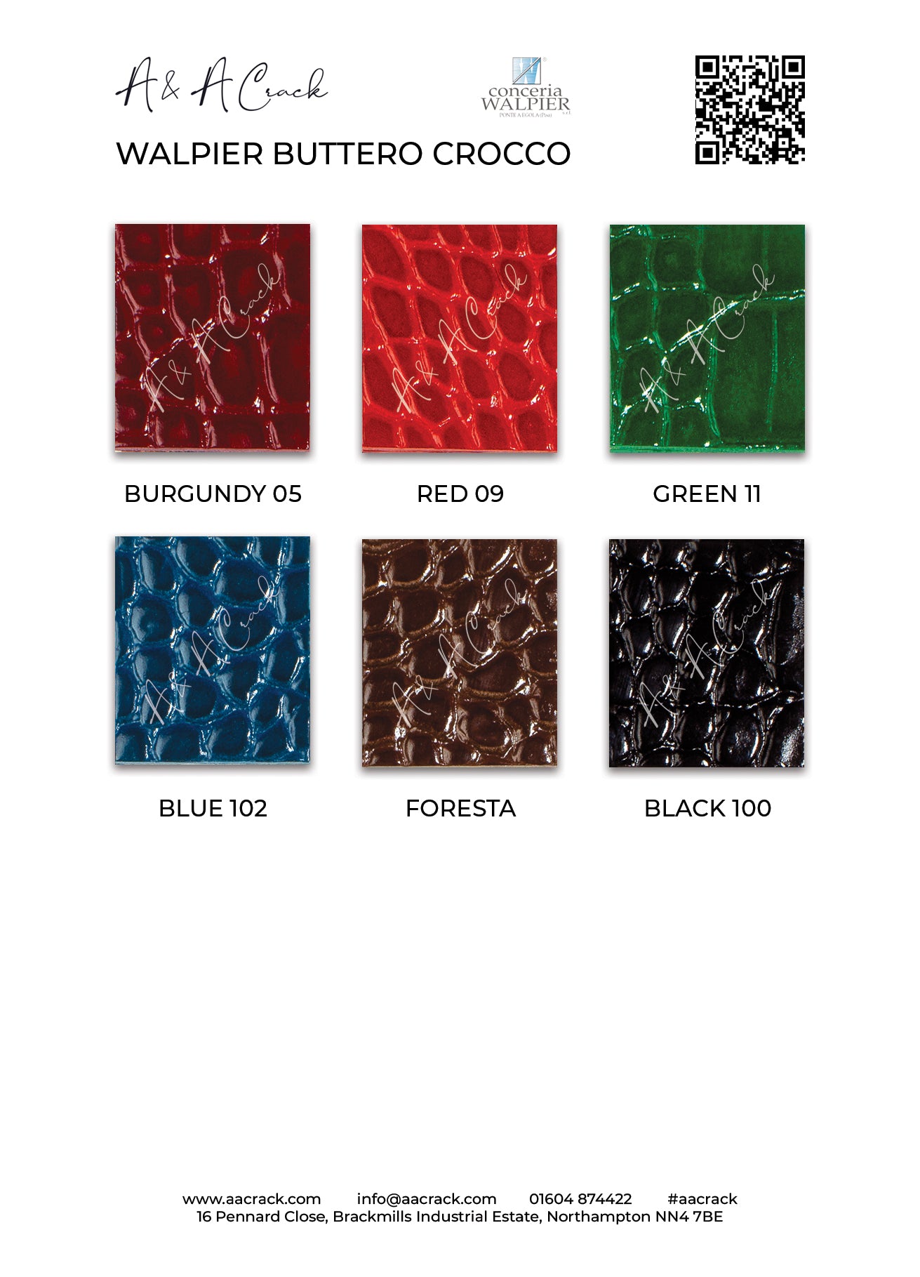 WALPIER BUTTERO CROCCO - COLOUR CARD