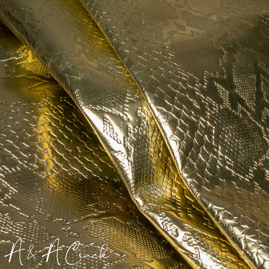 GLACE KID PYTHON - FOIL GOLD - 0.7/0.9mm