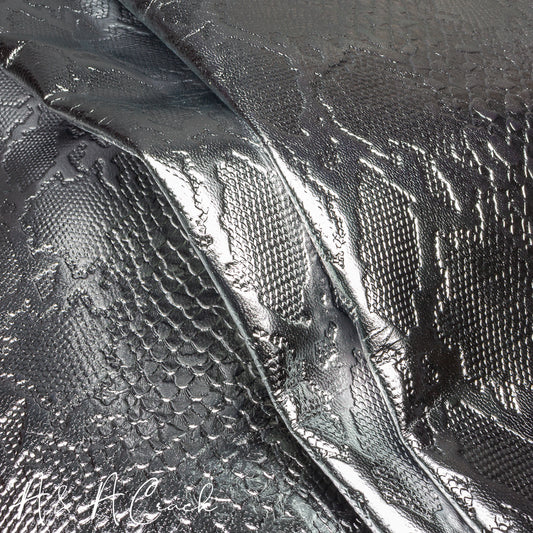GLACE KID PYTHON - FOIL SILVER - 0.7/0.9mm