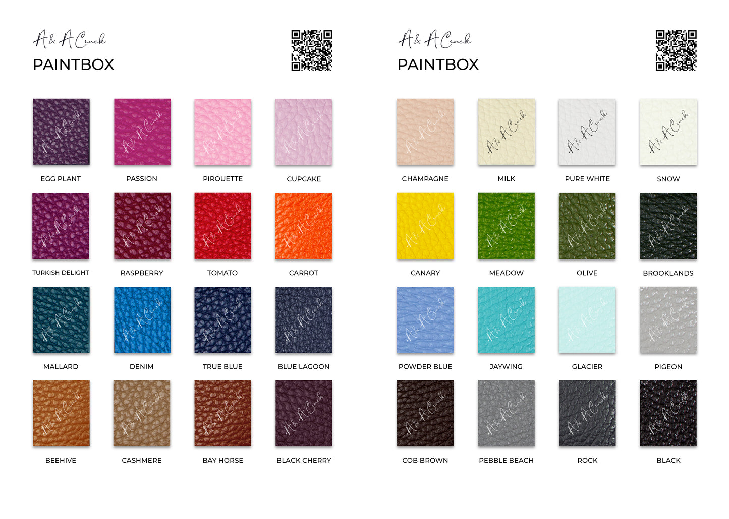 PAINTBOX - COLOUR CARD
