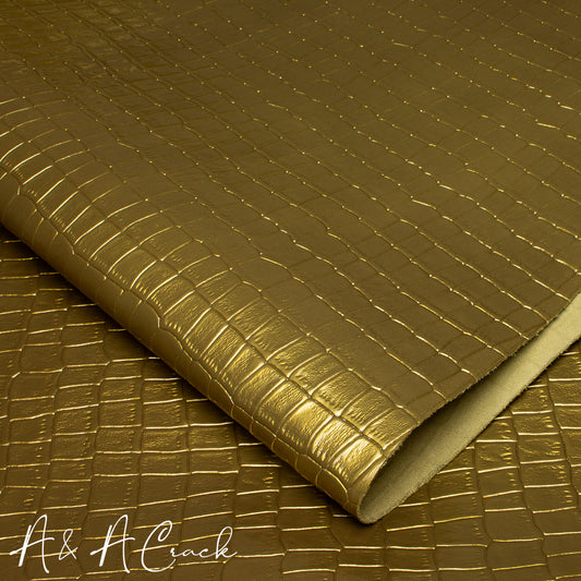 PATENT SQUARE CROC - GOLD - 1.5/1.7mm