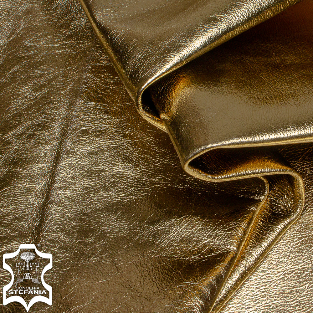 STEFANIA METALLIC CRINKLE KID - GOLD - 0.8/1.0mm