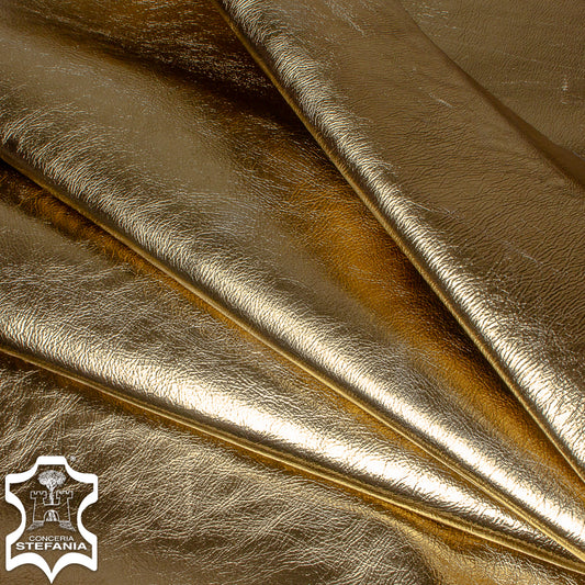 STEFANIA METALLIC CRINKLE KID - GOLD - 0.8/1.0mm
