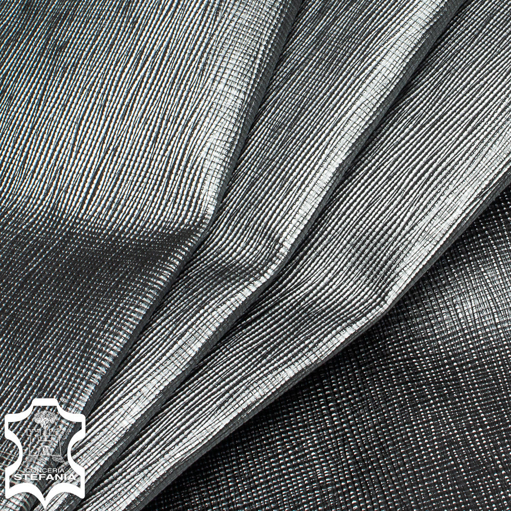 STEFANIA METALLIC HATCH BABYCALF - SILVER - 0.6/0.8mm
