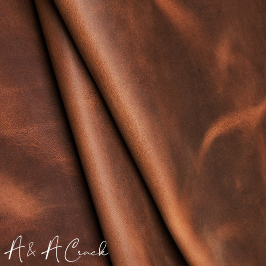 VEG TAN CRAZY HORSE SIDES - CARAMEL - 1.7/1.9mm