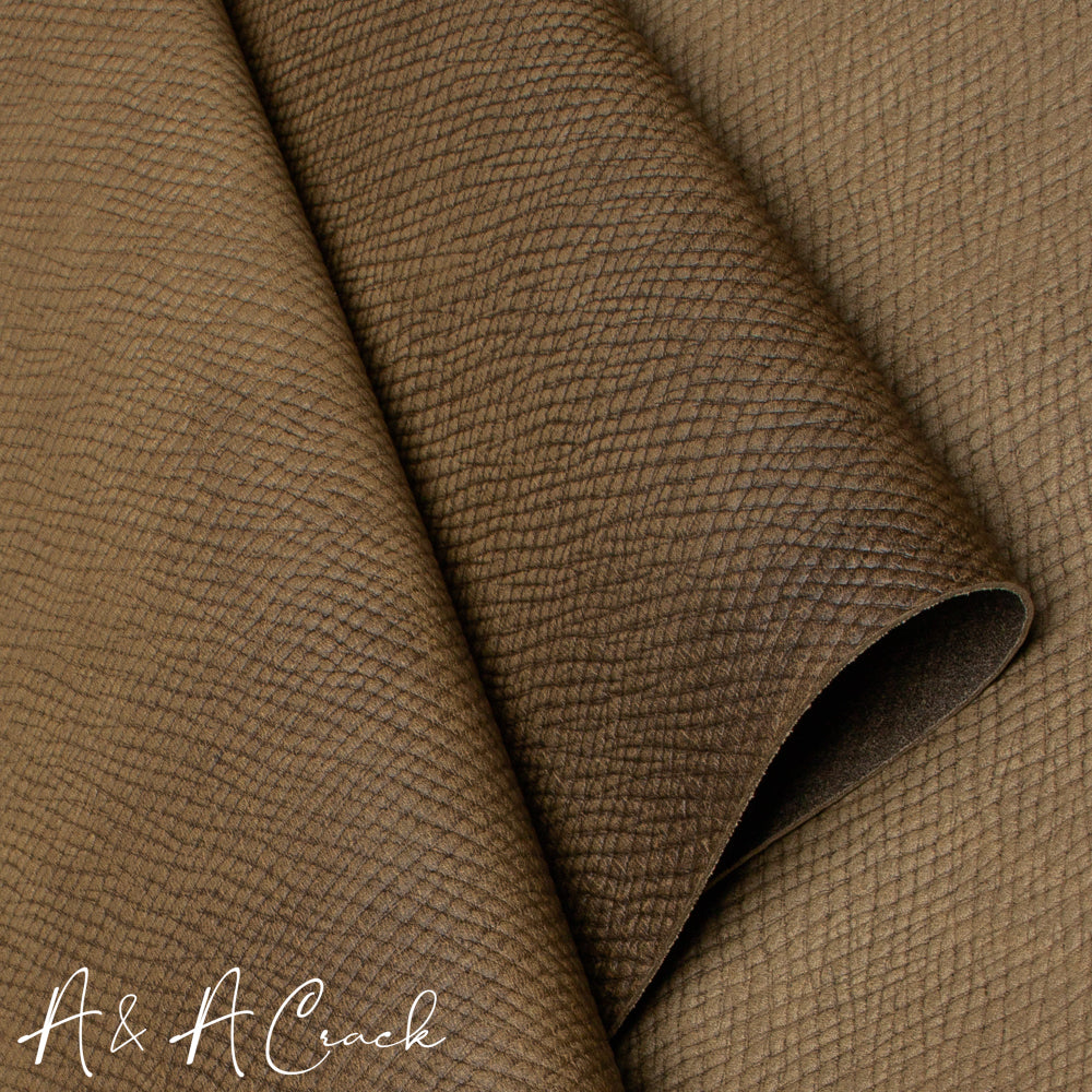 VEG TAN HATCH CALF SIDES - LIMESTONE - 1.0/1.2mm
