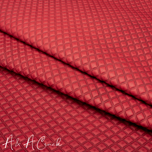 VEG TAN QUILTED CALF SIDES - SCARLET - 1.2/1.4mm