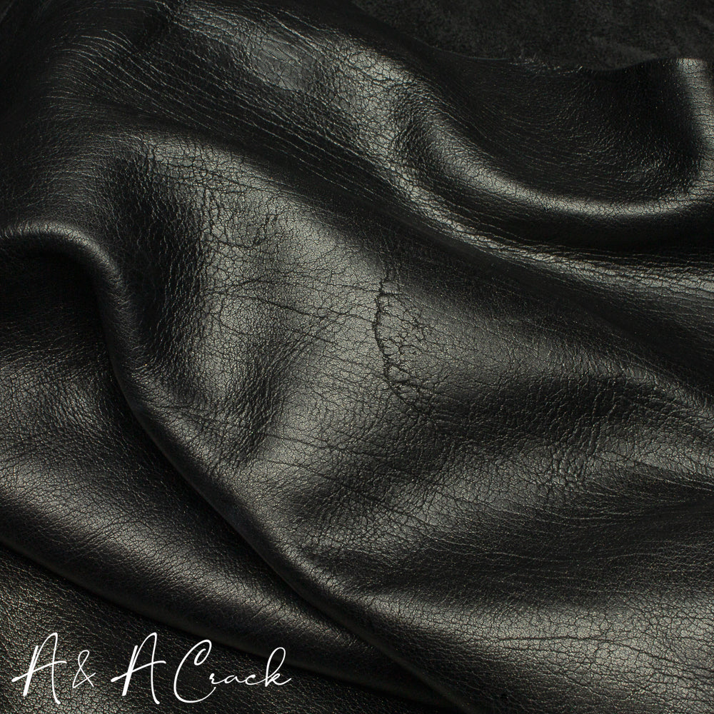 VEG TAN SHRUNKEN HORSE - BLACK - 1.2/1.4mm