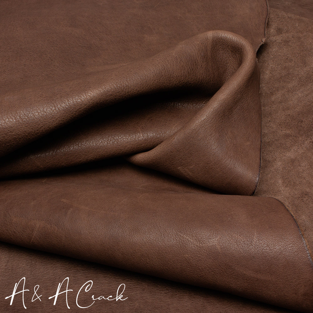 VEG TAN VACHETTA TUMBLED SIDES - MALT BROWN - 1.8/2.0mm