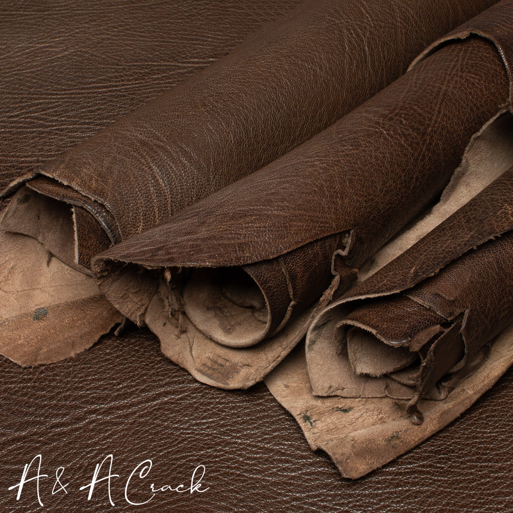 VEGETABLE TANNED SHRUNKEN GOAT - MAHOGANY - 1.0/1.2mm