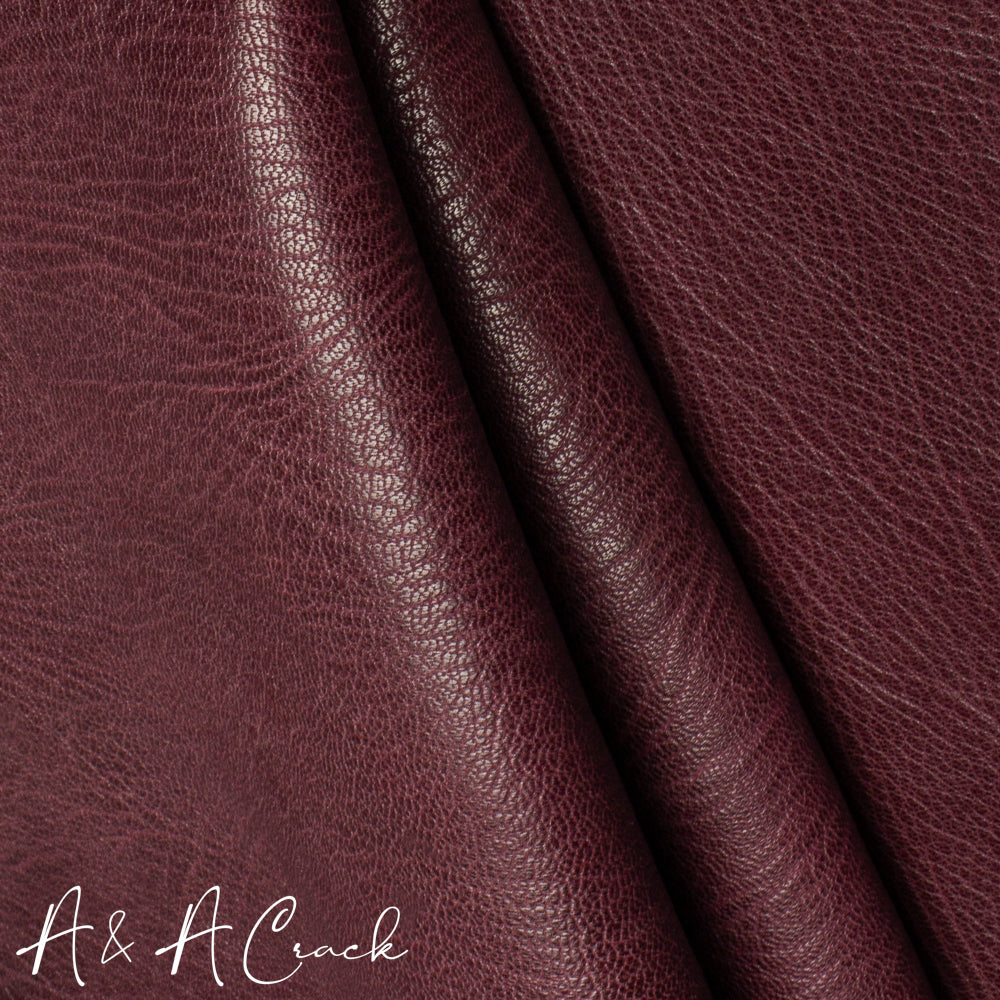 VEGETABLE TANNED SHRUNKEN GOAT - OXBLOOD - 1.4/1.6mm
