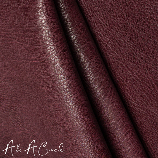 VEGETABLE TANNED SHRUNKEN GOAT - OXBLOOD - 1.4/1.6mm