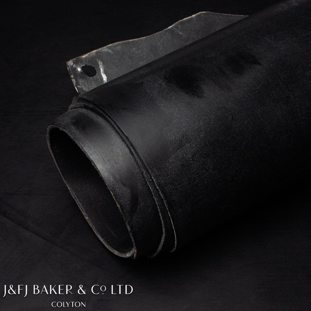 J&FJ BAKER FULL WAX ENGLISH BRIDLE SHOULDER - BLACK - 1.3/1.5mm