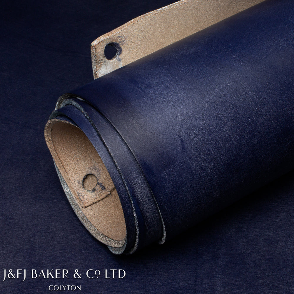 J&FJ BAKER FULL WAX ENGLISH BRIDLE SHOULDER - BLUE - 2.5/3.0mm
