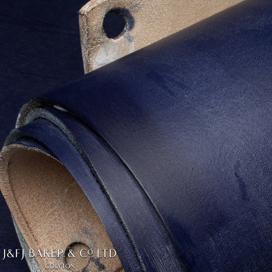 J&FJ BAKER FULL WAX ENGLISH BRIDLE SHOULDER - BLUE - 1.3/1.5mm