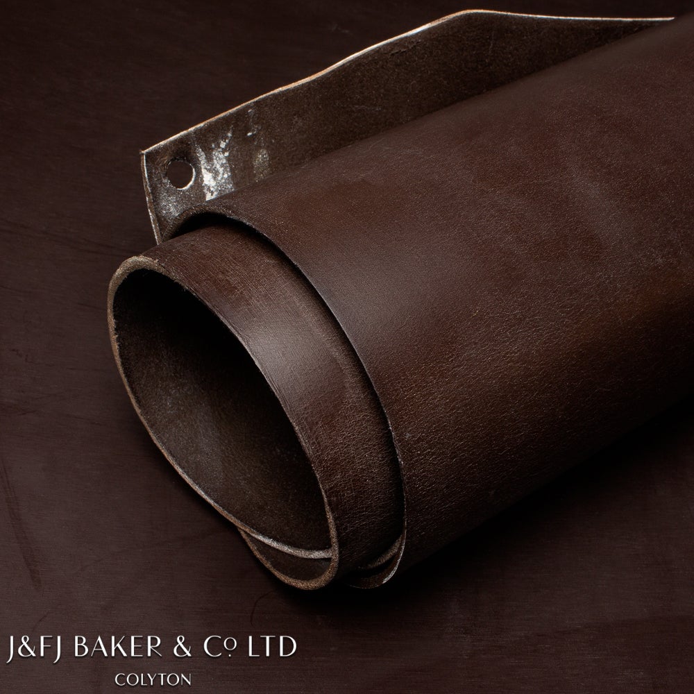 J&FJ BAKER FULL WAX ENGLISH BRIDLE SHOULDER - DARK HAVANA - 1.3/1.5mm