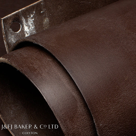 J&FJ BAKER FULL WAX ENGLISH BRIDLE SHOULDER - DARK HAVANA - 2.5/3.0mm