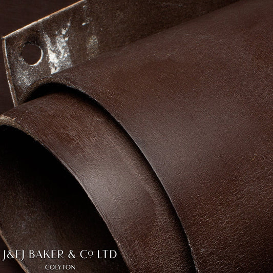 J&FJ BAKER FULL WAX ENGLISH BRIDLE SHOULDER - DARK HAVANA - 1.3/1.5mm