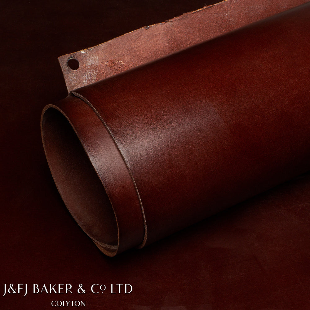J&FJ BAKER FULL WAX ENGLISH BRIDLE SHOULDER - AUSTRALIAN NUT - 1.3/1.5mm