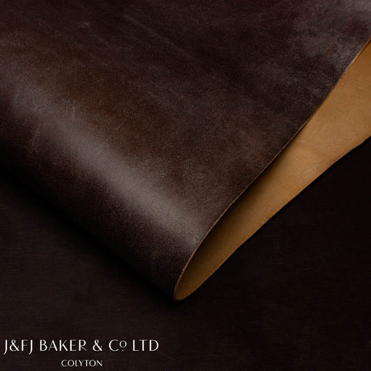 J&FJ BAKER WAXED FLESH CALF - BROWN - 1.3/1.5mm