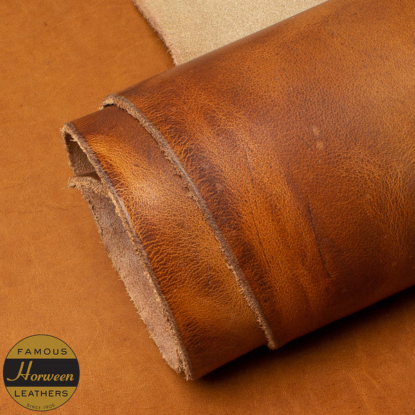 PALMER TRADING COMPANY【Horween Leathers】 HORWEEN CHROMEXCEL® WESTERN FLORAL EMBOSSED LEATHER - FOREST