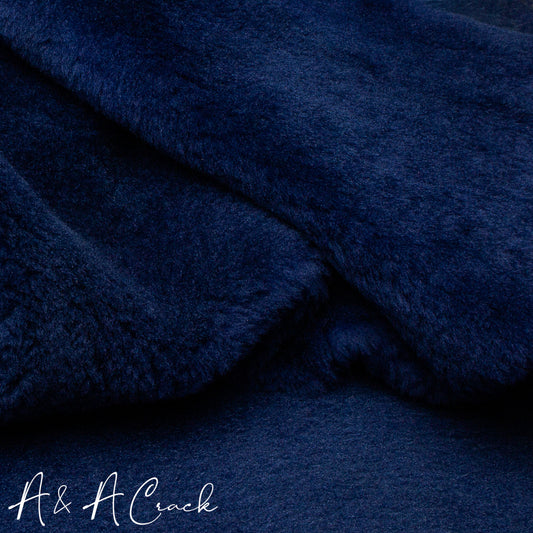 LAMBSWOOL SHEARLING - NAVY - 1/4 Inch