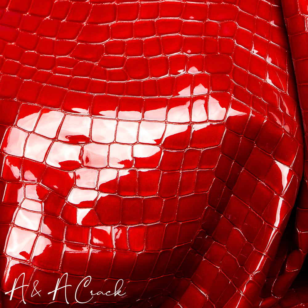 MOCK CROC PATENT - COSY CRANBERRY - 1.0/1.2mm