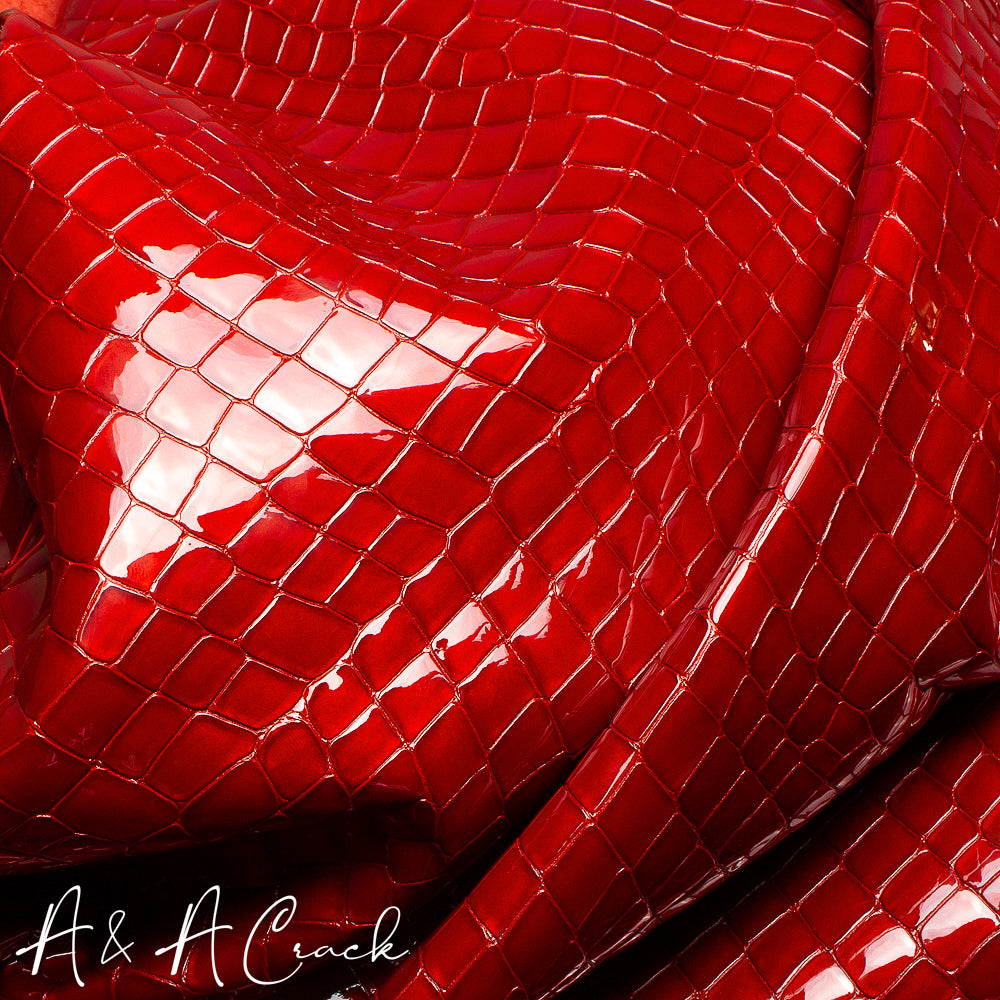 MOCK CROC PATENT - COSY CRANBERRY - 1.0/1.2mm
