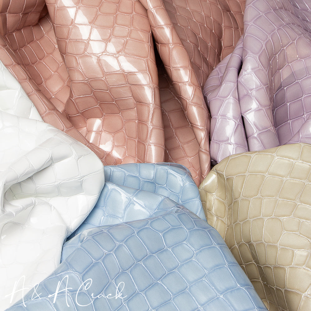 MOCK CROC PATENT - COSY CRANBERRY - 1.0/1.2mm