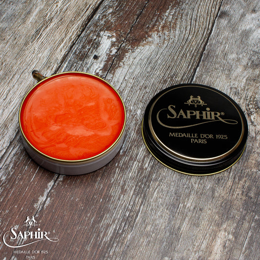 SAPHIR MEDAILLE D'OR PATE DE LUXE WAX POLISH - COGNAC - 50ml