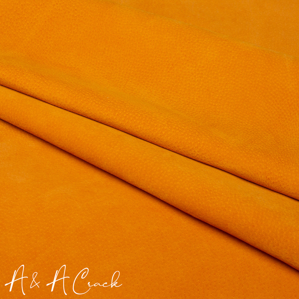 VELOUR SUEDE PIGSKIN - TANGERINE - 0.6/0.8mm