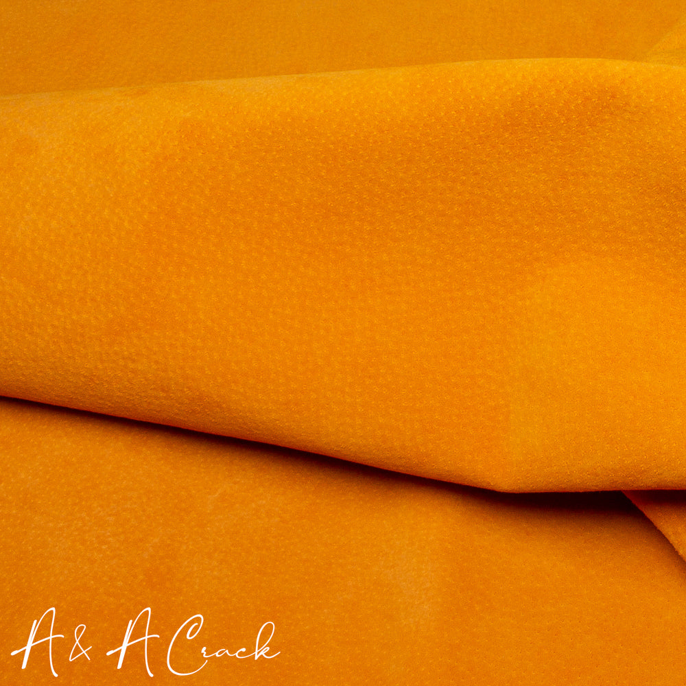 VELOUR SUEDE PIGSKIN - TANGERINE - 0.6/0.8mm