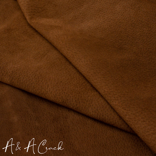 VELOUR SUEDE PIGSKIN - TOBACCO - 0.6/0.8mm
